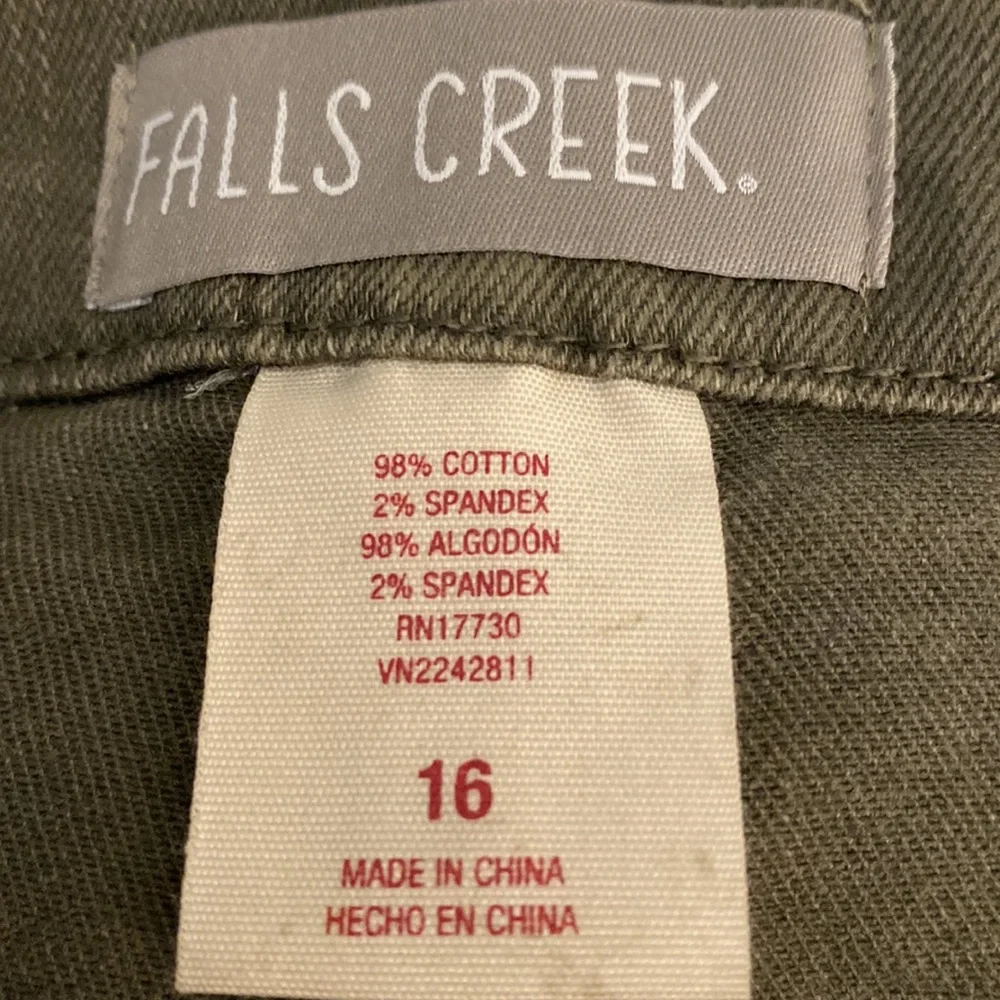 NEW FALLS CREEK HUNTER GREEN A LINE DENIM SKIRT plus size 16. - Picture 7 of 10